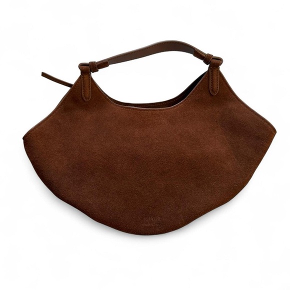 KHAITE Handbags - Khaite Lotus suede handbag
